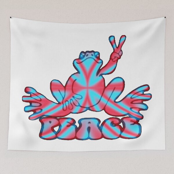 Item preview, Pink and blue Peace Frog designed and sold by natnat7w.