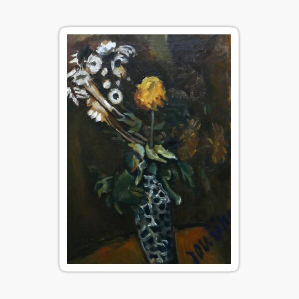 Item preview, Le Vase de fleurs 1918 oil on canvas by Chaim Soutine designed and sold by Vintage Visions Art.