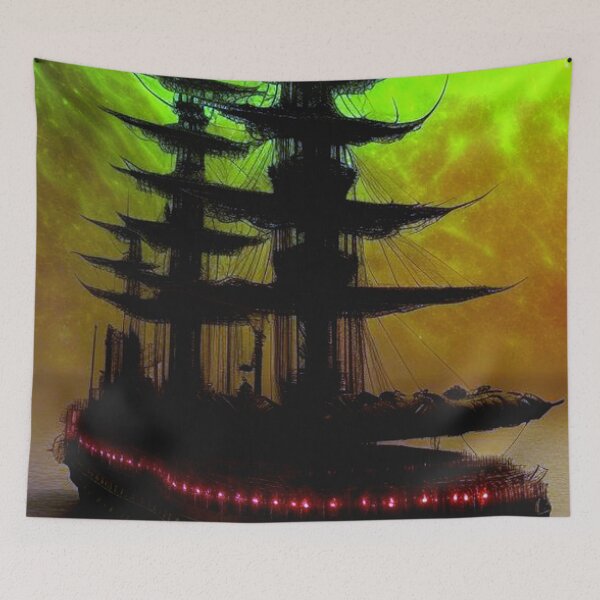 Item preview, Abandoned Dark Trippy Pirate Ship designed and sold by TheDarkWardrobe.