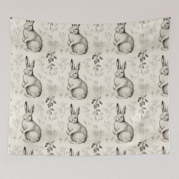 Item preview, Vintage Rabbit Easter Spring Pattern designed and sold by ptlsprntsdsgn.