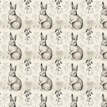 Artwork thumbnail, Vintage Rabbit Easter Spring Pattern by ptlsprntsdsgn