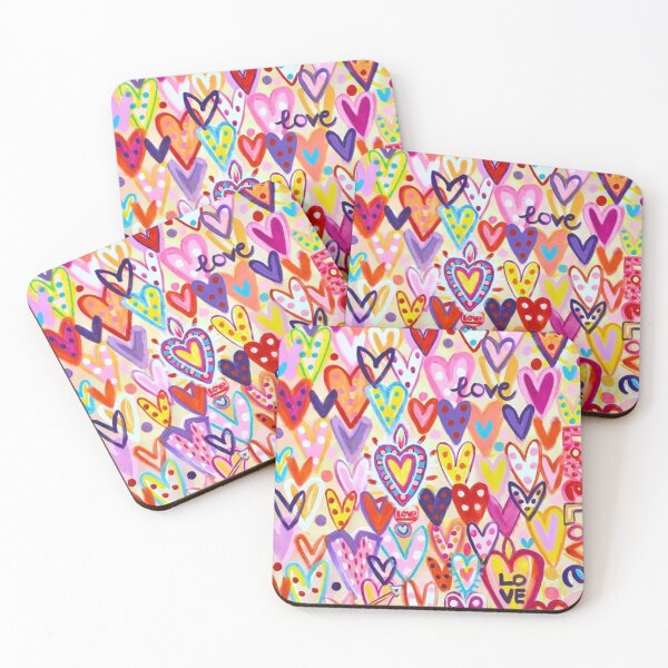 Item preview, pattern happy hearts designed and sold by TOGETHERINSIEME.