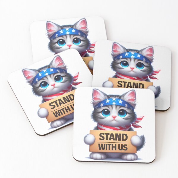 Item preview, Freedom Fighter Kitten Stand With Us designed and sold by PrintWizardArt.