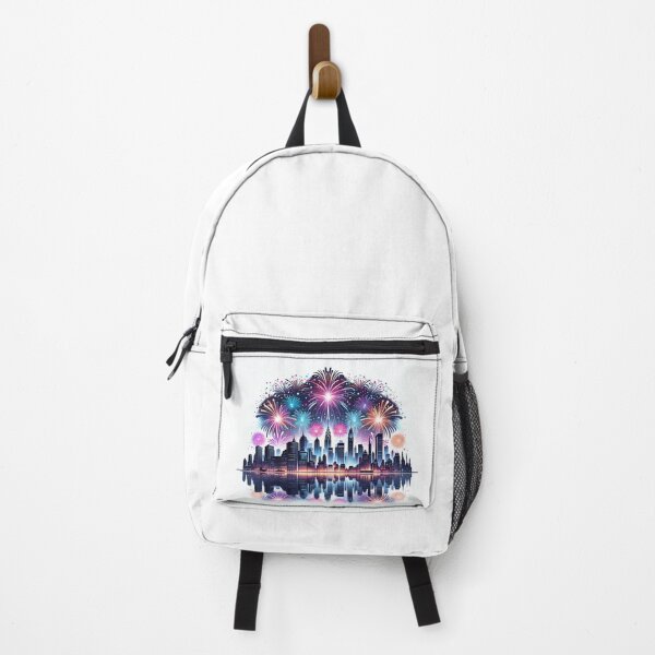 Item preview, Urban Fireworks Spectacle - City Skyline at Night designed and sold by finwiz.