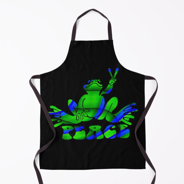 Item preview, green blue peace frog designed and sold by natnat7w.