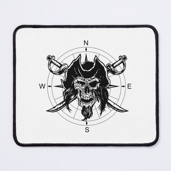 Item preview, Skull Pirate Nautical Compass Black Skull And Crossbones designed and sold by Nicole Creates.