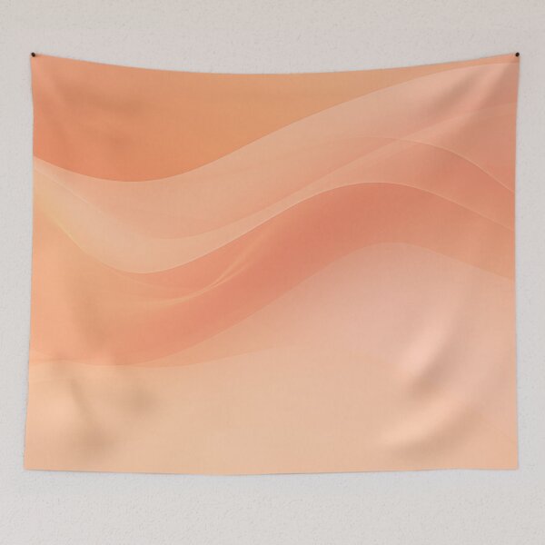 Item preview, Peach Fuzz Ethereal Abstract Waves designed and sold by artsandsoul.