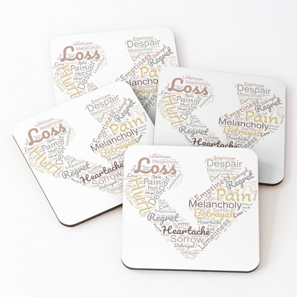 Item preview, Broken Heart Word Cloud designed and sold by Delamoon.