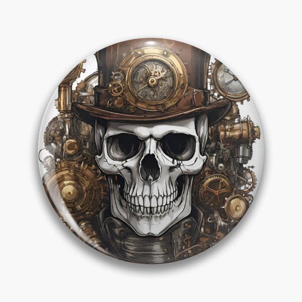 Item preview, Steampunk skull designed and sold by Aurorartsprint.