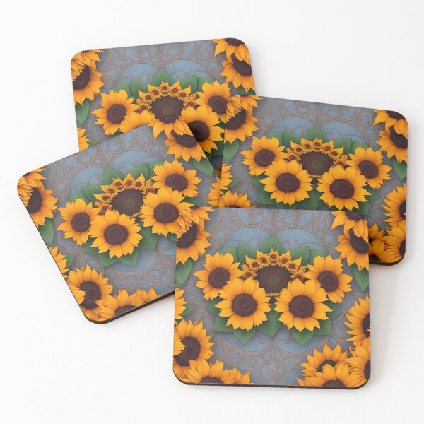 Item preview, beautiful sunflowers in a wreath summer and spring style designed and sold by Carlos Gudino.