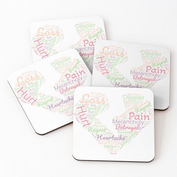 Item preview, Broken Heart Word Cloud designed and sold by Delamoon.