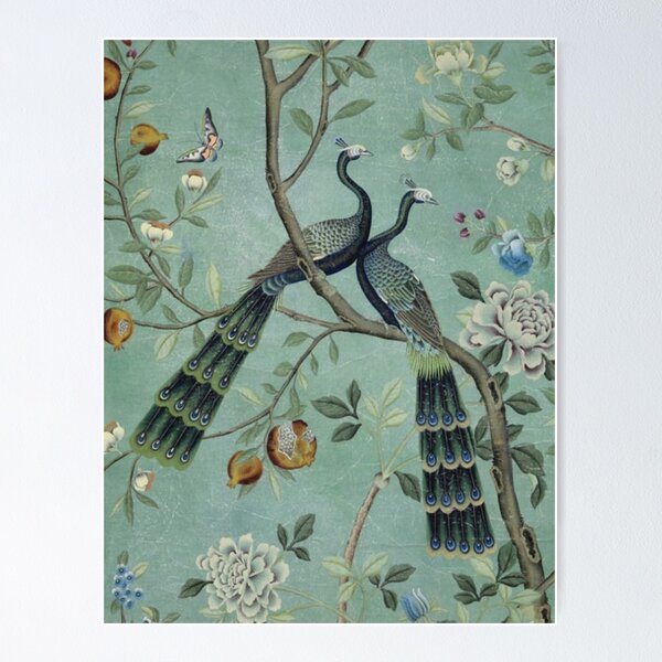 Item preview, A Teal of Two Birds Chinoiserie designed and sold by TheChinoiserie.