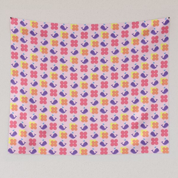 Item preview, Multicolor jet water sperm whale and petunias flowers for girls designed and sold by DesignsVault.