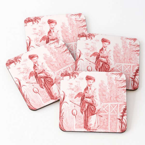 Item preview, Toile chinoiserie en rojo designed and sold by TheChinoiserie.