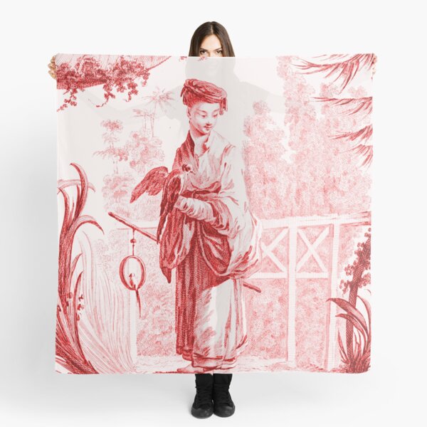 Item preview, Chinoiserie Toile in Red designed and sold by TheChinoiserie.