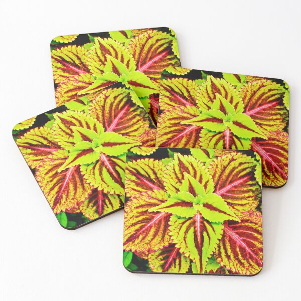 Item preview, Neon Leaf Impressions Pattern designed and sold by Health And Fitness Posts e-Store.