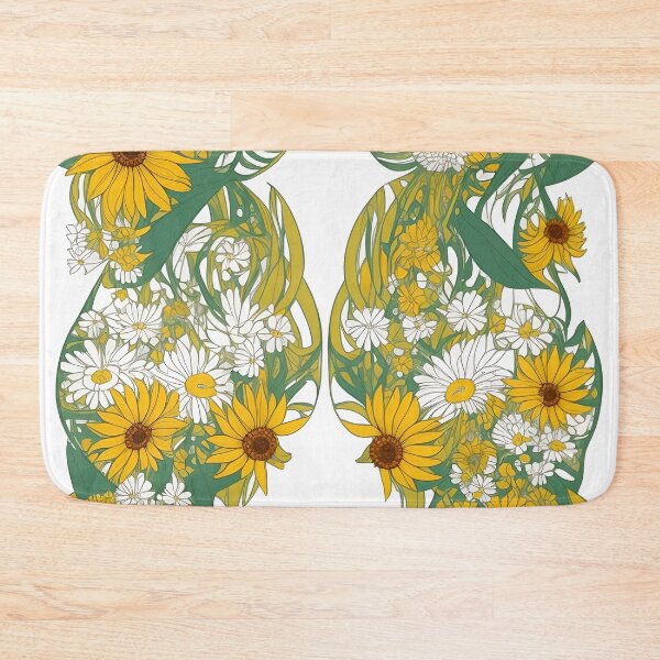 Item preview, wonderful sunflowers with branches and white flowers summer and spring style designed and sold by Carlos Gudino.