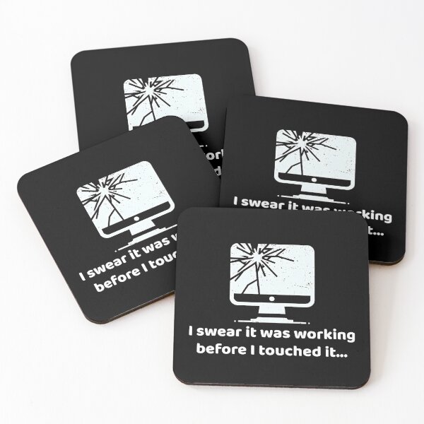 Item preview, Tech Trouble Humor - Working Before I Touched It Computer Design designed and sold by MnDShirts.