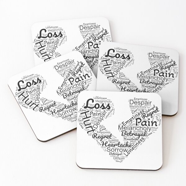Item preview, Broken Heart Word Cloud designed and sold by Delamoon.