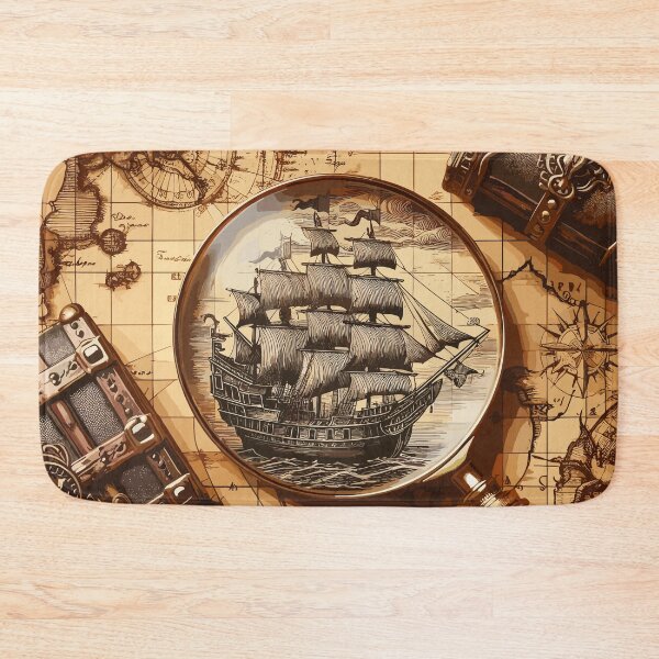 Item preview, Treasure Trails: Sepia Pirate Exploration designed and sold by Artaverse.