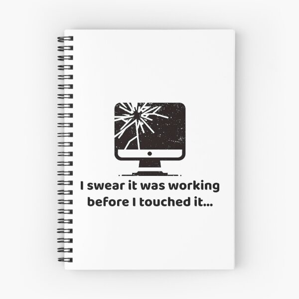 Item preview, Tech Trouble Humor - Working Before I Touched It Computer Design designed and sold by MnDShirts.