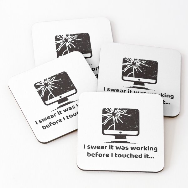 Item preview, Tech Trouble Humor - Working Before I Touched It Computer Design designed and sold by MnDShirts.