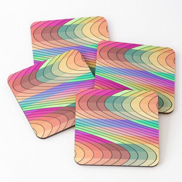 Item preview, All Color Waves with Black Lines designed and sold by the1249.