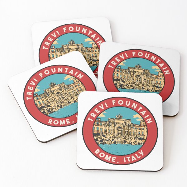 Item preview, Vintage Style Trevi Fountain Decal Design designed and sold by Decal Mania.