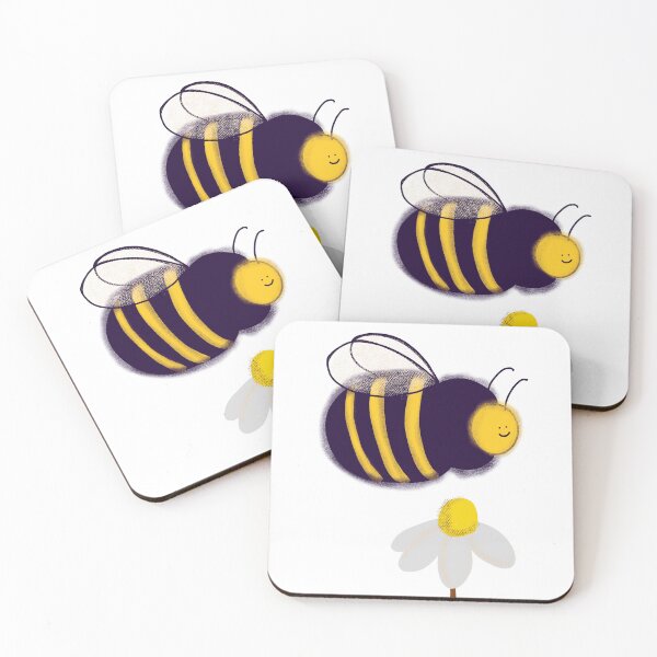 Item preview, Cute happy bee with daisy designed and sold by SahudiDesigns.