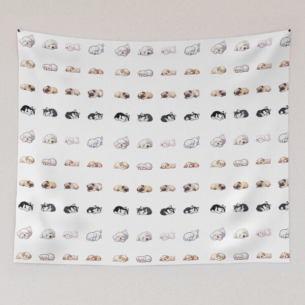 Item preview, Sleeping puppies - sticker bundle, stickers - 16 pieces designed and sold by sabantha.