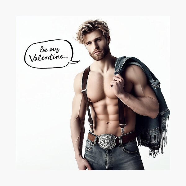 Item preview, A cowboy for Valentine's Day designed and sold by RAMxLOVE.