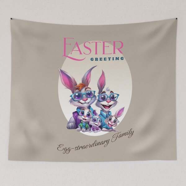 Item preview, Easter greeting - Colored easter eggs - Eggcellent - Bad easter bunny - Pagan easter - Easter egger designed and sold by JansenGS.