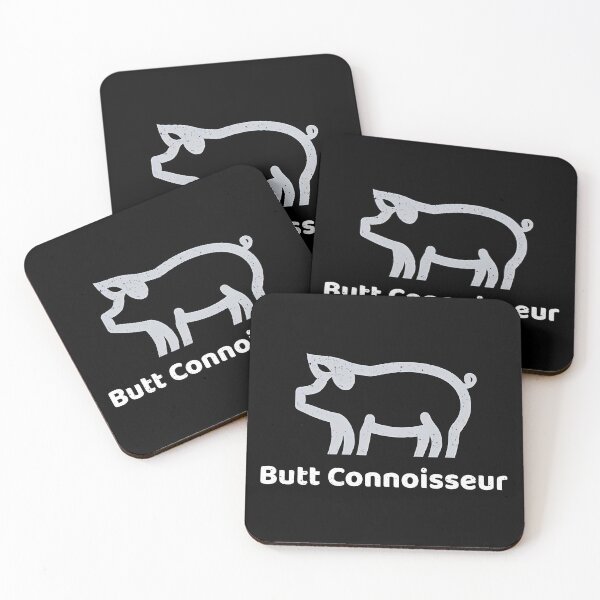 Item preview, BBQ Humor - Pork and Puns Butt Connoisseur Design designed and sold by MnDShirts.