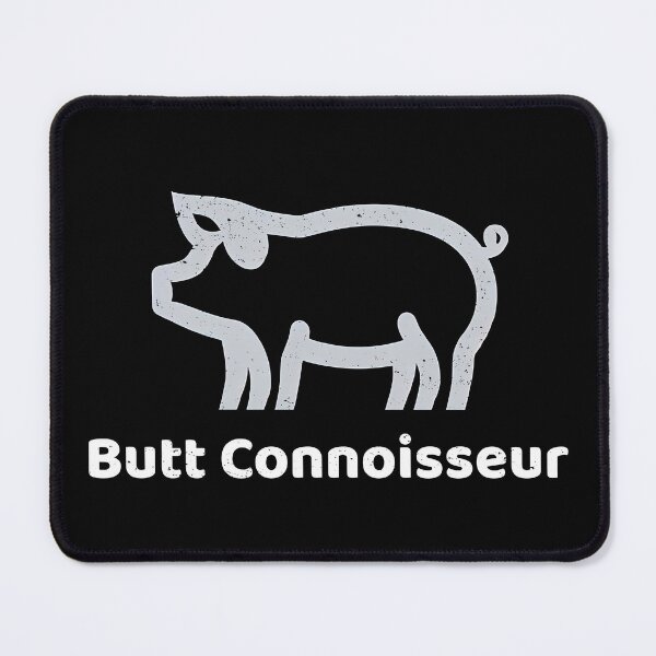 Item preview, BBQ Humor - Pork and Puns Butt Connoisseur Design designed and sold by MnDShirts.