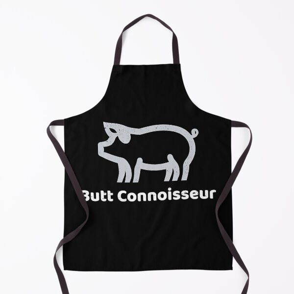 Artikelvorschau, BBQ-Humor – Pork and Puns Butt Connoisseur Design entworfen und verkauft von MnDShirts.