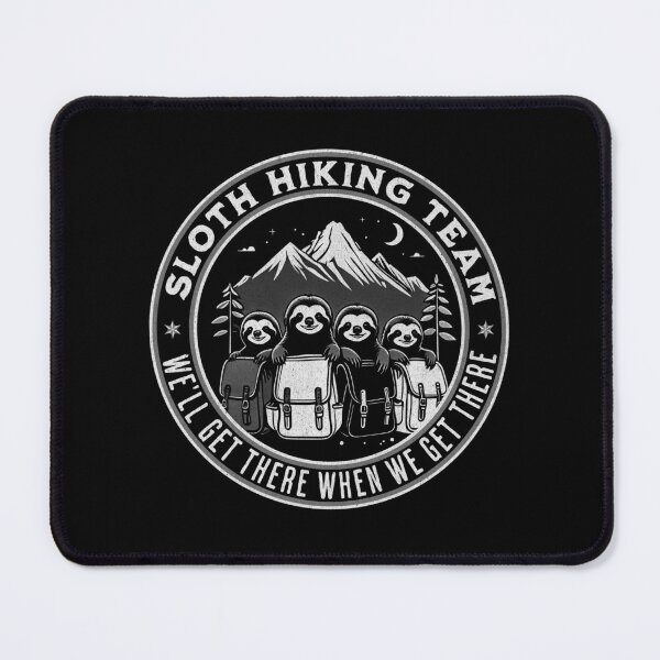 Item preview, Sloth Hiking Team Black and White - Slow Hiking Quote designed and sold by greenwhite25.