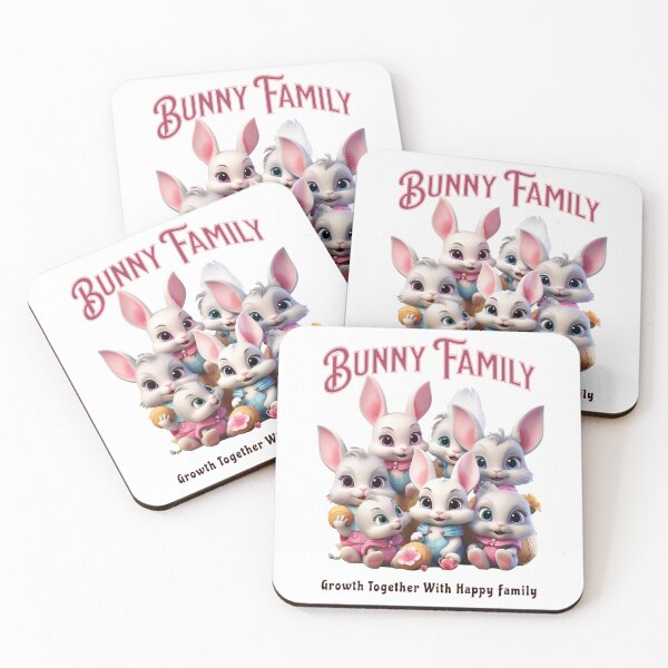 Item preview, Bunny family - Colored easter eggs - Eggcellent - Bad easter bunny - Pagan easter - Easter egger designed and sold by JansenGS.