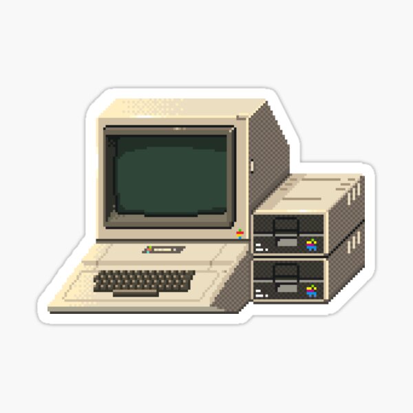 Apple 2 retro computer - pixel art Sticker