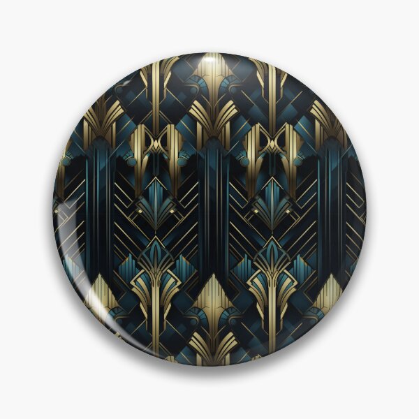 Item preview, Seamless pattern in art deco style. Dark blue background designed and sold by Ekalininart.