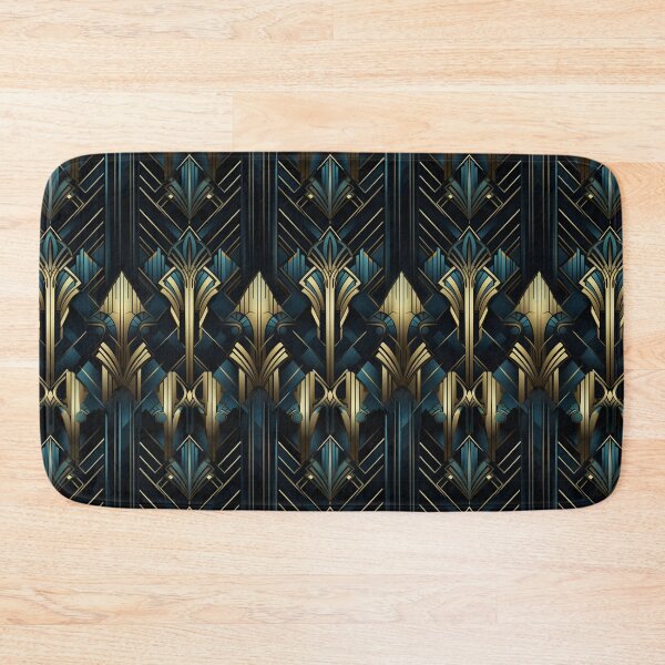 Item preview, Seamless pattern in art deco style. Dark blue background designed and sold by Ekalininart.