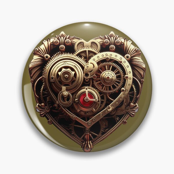 Item preview, Golden steampunk heart art love designed and sold by fansyartdesign.