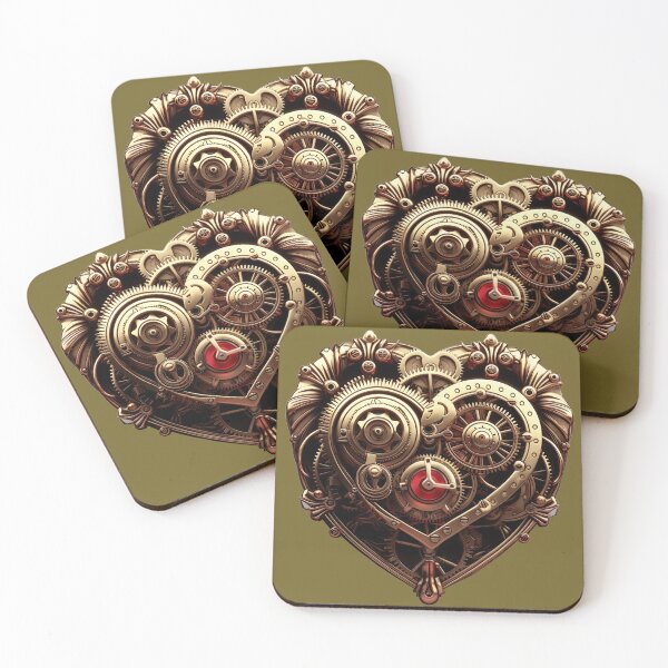 Item preview, Golden steampunk heart art love designed and sold by fansyartdesign.