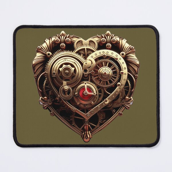Item preview, Golden steampunk heart art love designed and sold by fansyartdesign.