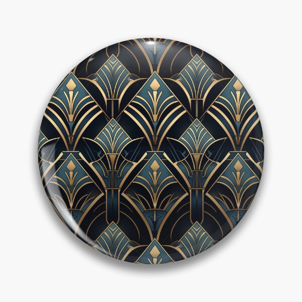 Item preview, Seamless patterSeamless pattern in art deco style. Black background  designed and sold by Ekalininart.