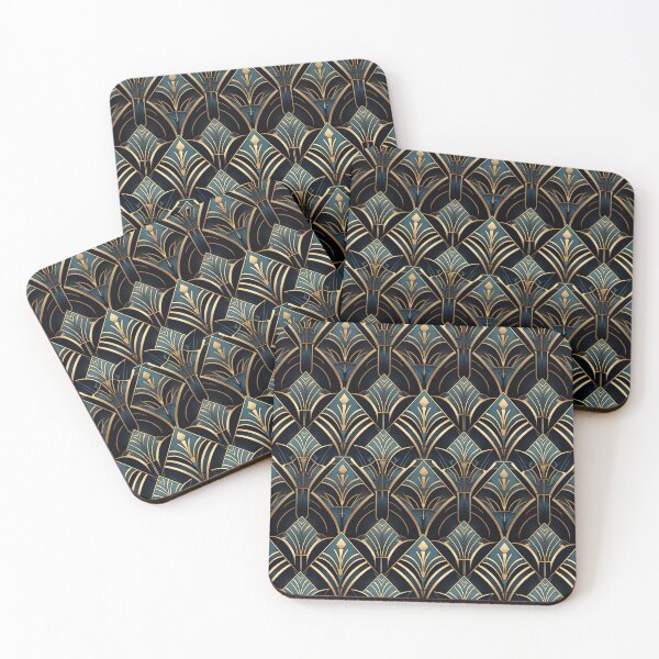 Item preview, Seamless patterSeamless pattern in art deco style. Black background  designed and sold by Ekalininart.