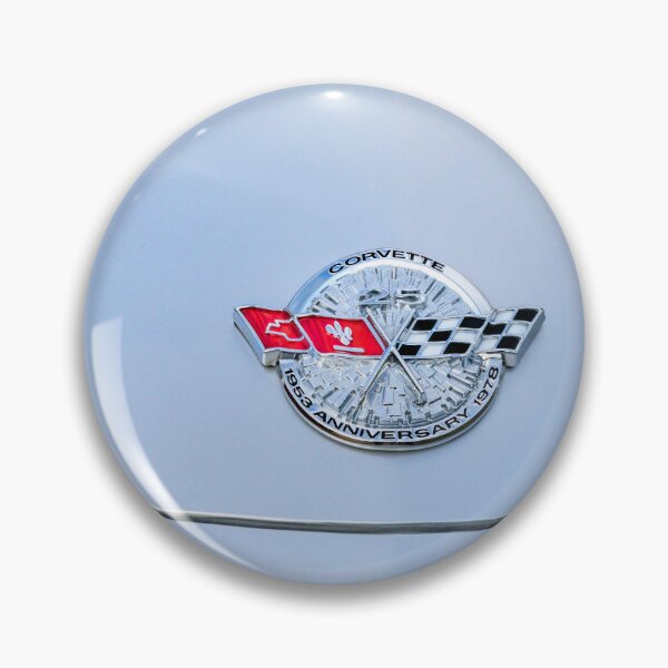 Item preview, 1978 Silver 25th Anniversary Corvette Hood Ornament C3 X100 designed and sold by RichFrancoCars.