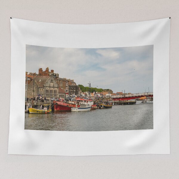 Item preview, Fishing boats in Whitby harbour designed and sold by yackers1.