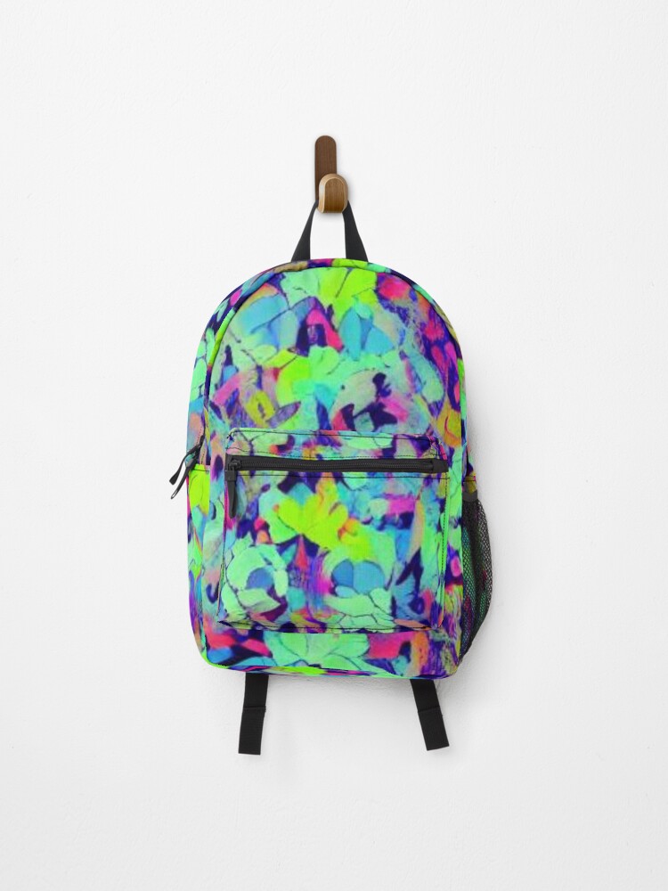 Thumbnail 1 of 3, Backpack, Abstract Colorful Floral Pattern designed and sold by calibrit.