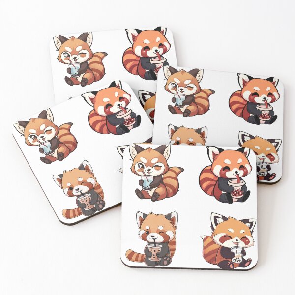 Item preview, Red Panda Boba Bliss designed and sold by chaysgrafix.