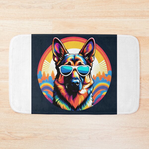 Item preview, Psychedelic German Shepherd Dog Wearing Sunglasses designed and sold by Doggo4Life.